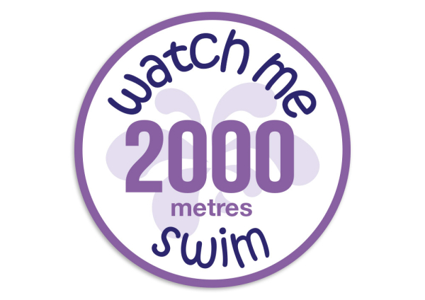 2000m Symbol 2000m Swimming Award - Watch Me Swimming Awards