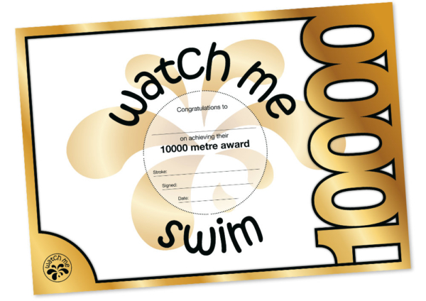Watch Me Swim Distance Awards - 10000m
